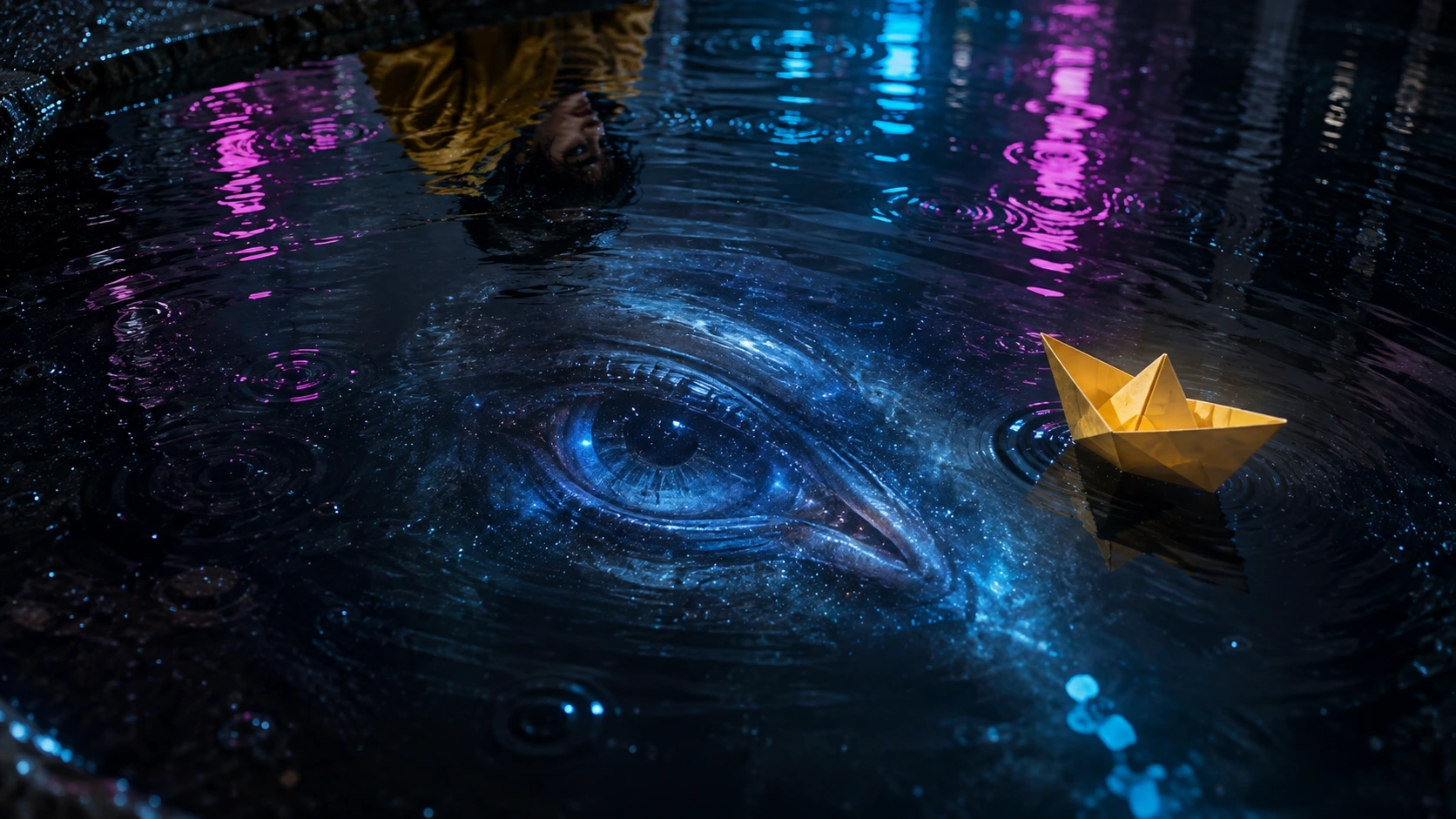 Keyframe 4: blue energy forming around the character